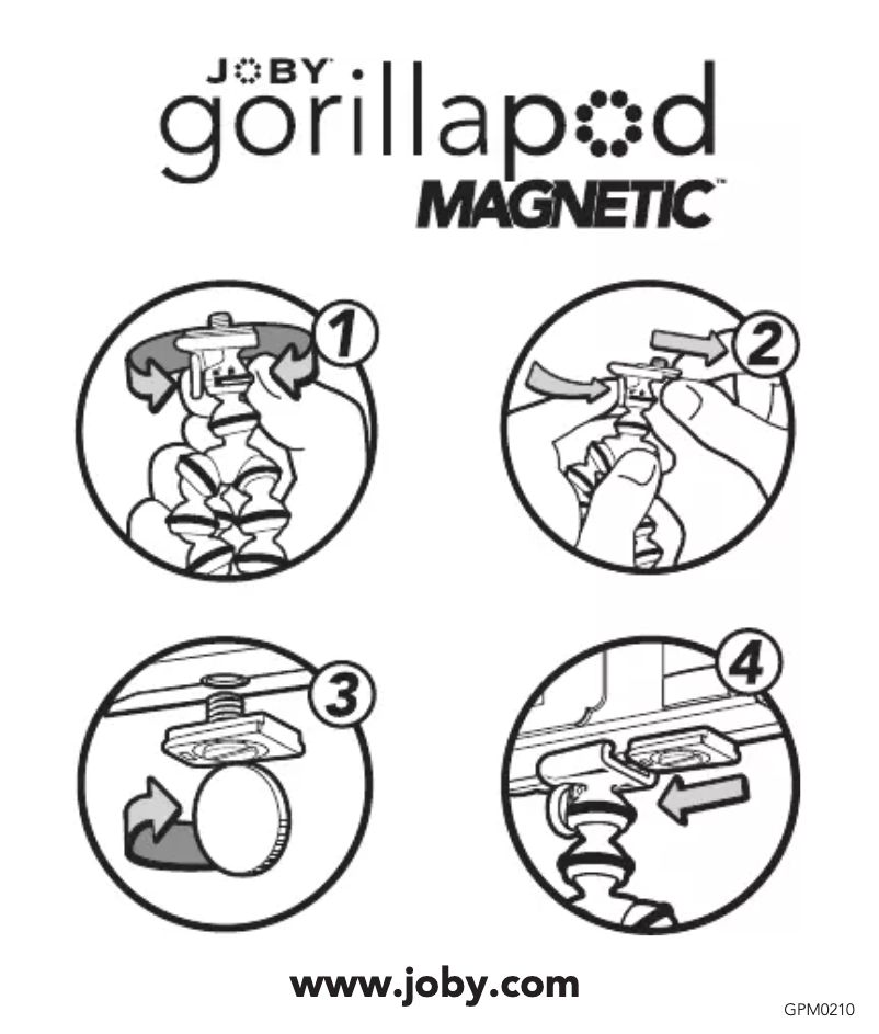 Imagen de la primera página del manual del dispositivo GorillaPod Magnetic Mini