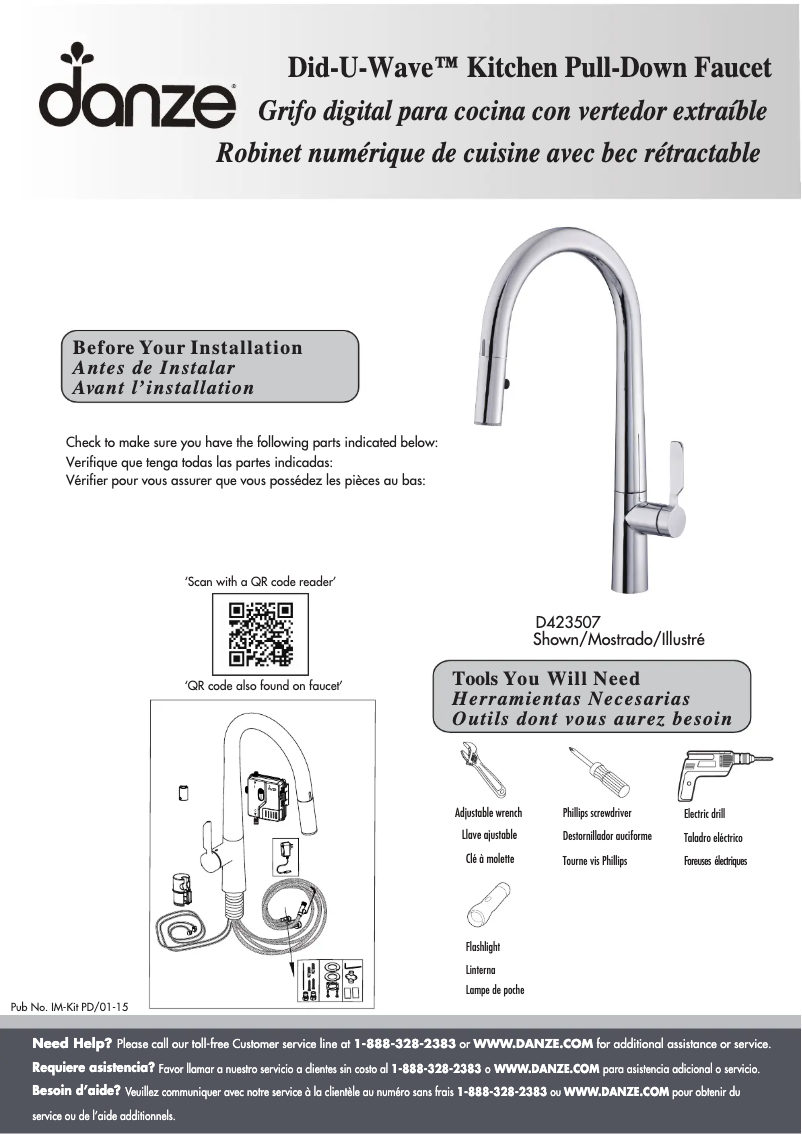 Página 1 del manual Manual de usuario Danze D423507