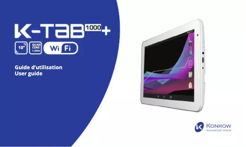 Imagen de la primera página del manual del dispositivo K-Tab 1000+