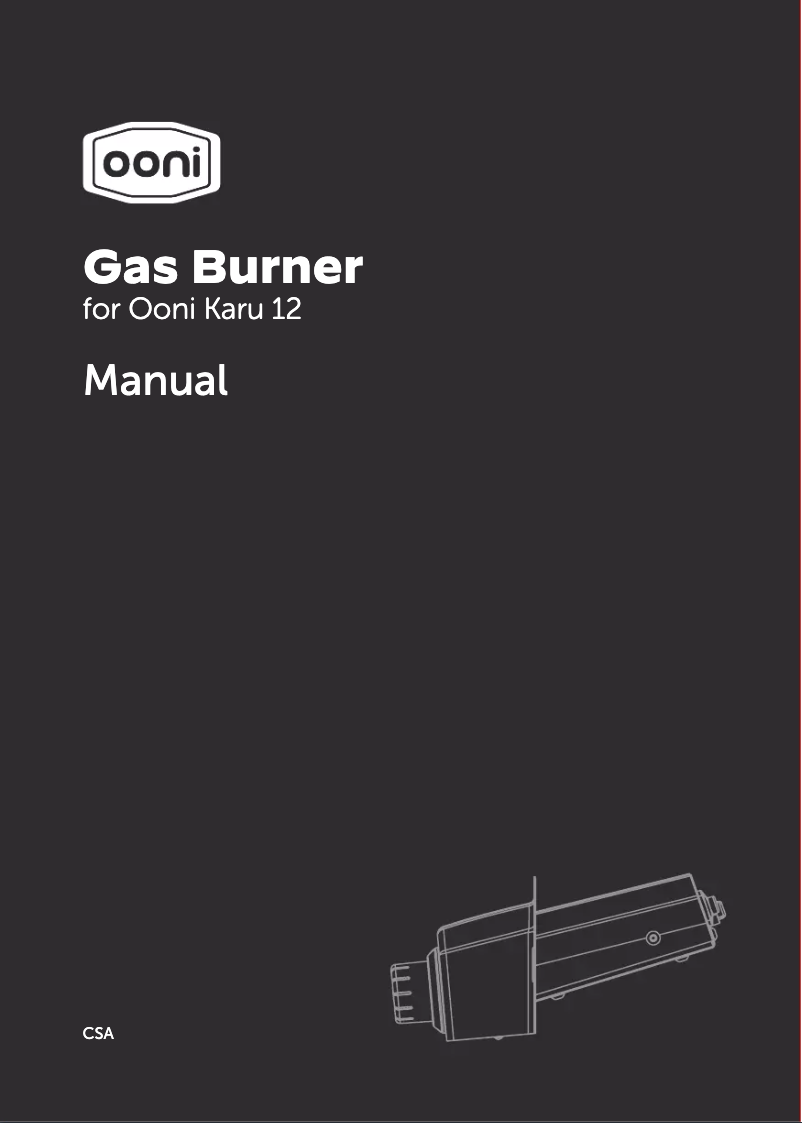 Imagen de la primera página del manual del dispositivo Karu 12 Gas Burner