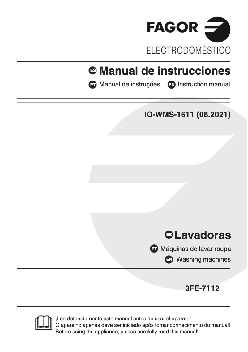 Página 1 del manual Manual de usuario Fagor 3FE-7112