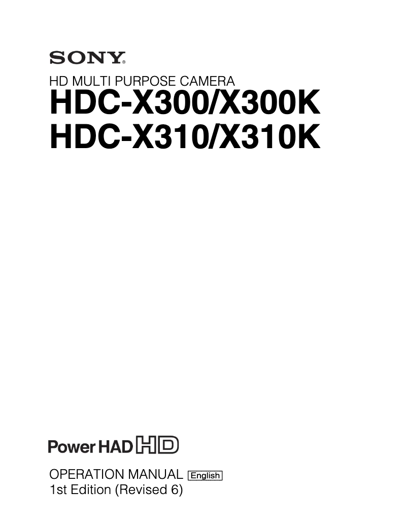 Imagen de la primera página del manual del dispositivo HDC-X300K