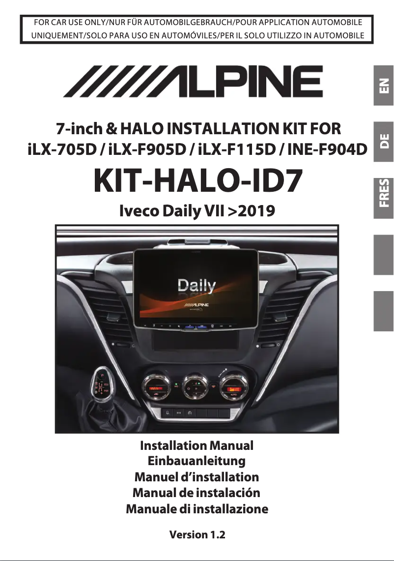 Imagen de la primera página del manual del dispositivo KIT-HALO-ID7