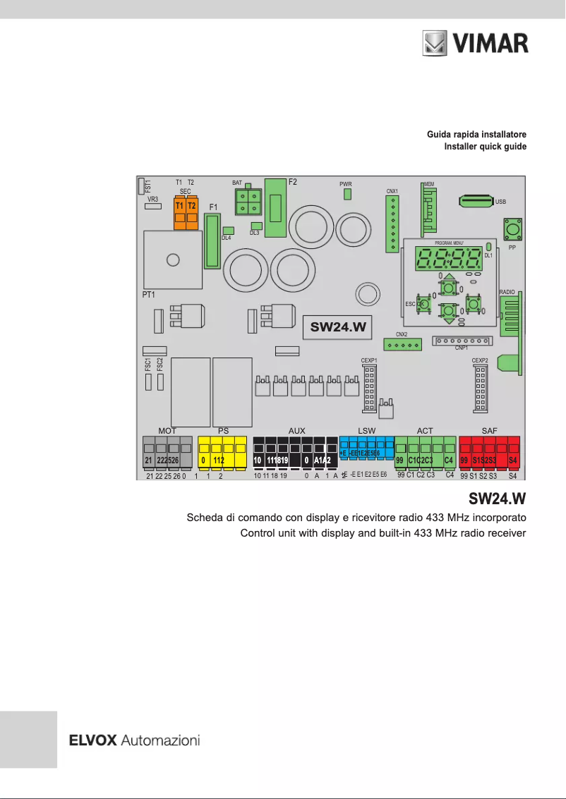 Página 1 del manual Instrucciones / montaje Vimar ELVOX EK07