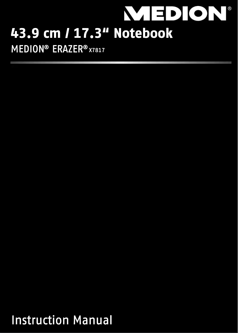 Imagen de la primera página del manual del dispositivo Erazer X7821