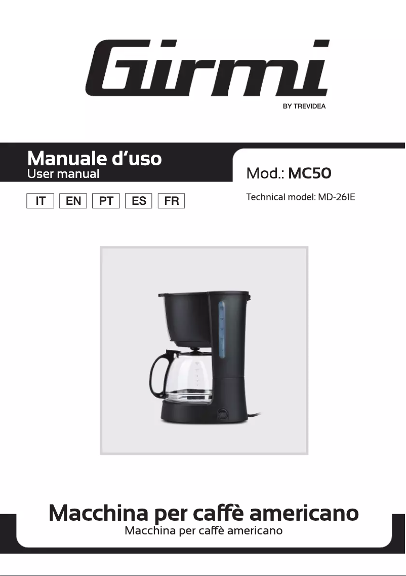 Página 1 del manual Manual de usuario Girmi MC50