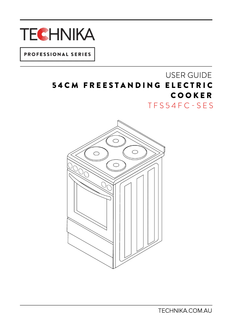Imagen de la primera página del manual del dispositivo TFS54FC-SES