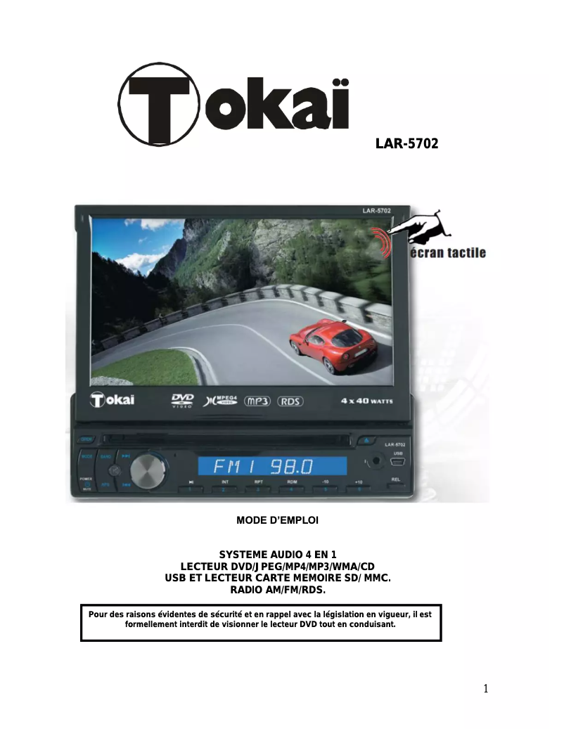 Imagen de la primera página del manual del dispositivo LAR-380B