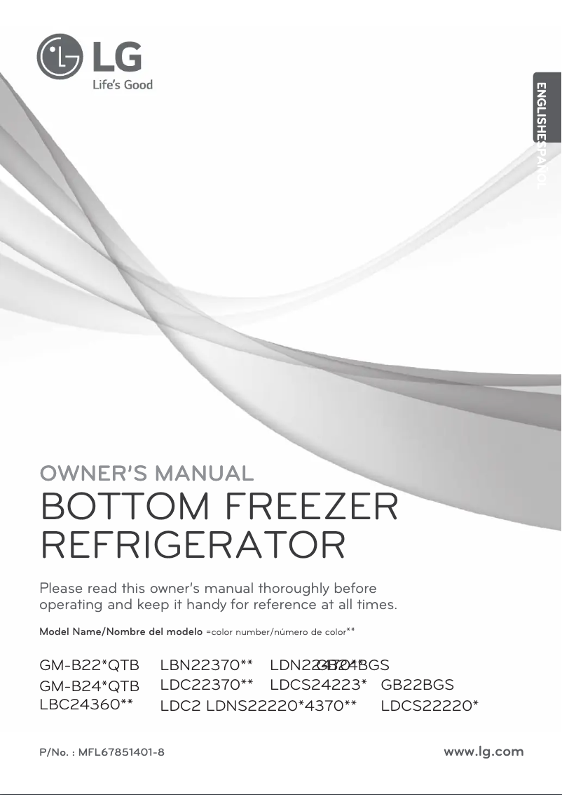 Imagen de la primera página del manual del dispositivo LDCS24223