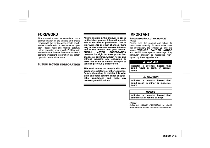 Imagen de la primera página del manual del dispositivo Ertiga Hybrid (2022)