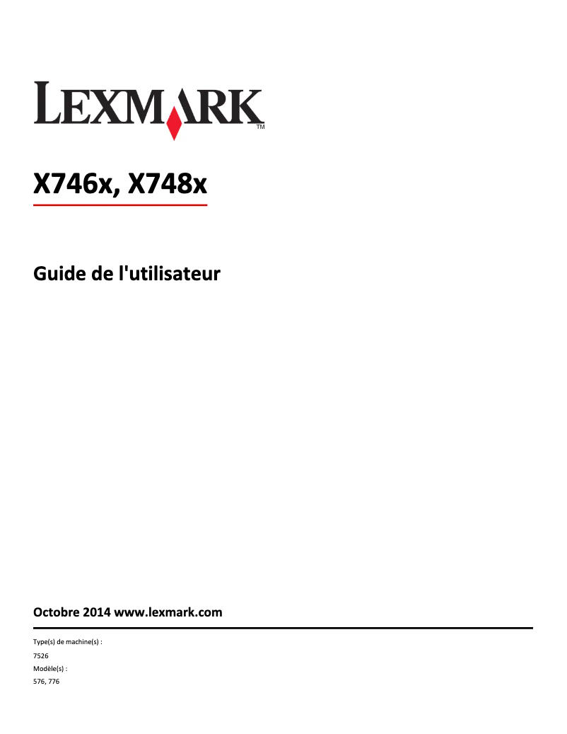 Imagen de la primera página del manual del dispositivo X746