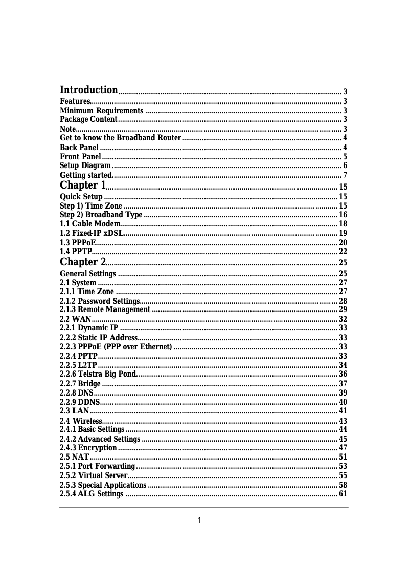 Imagen de la primera página del manual del dispositivo BR-6104WG