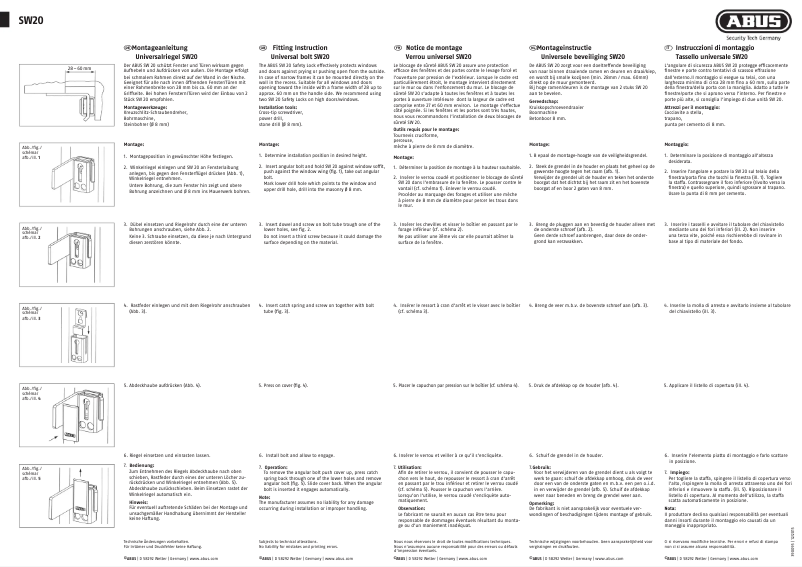 Página 1 del manual Manual de usuario Abus SW20