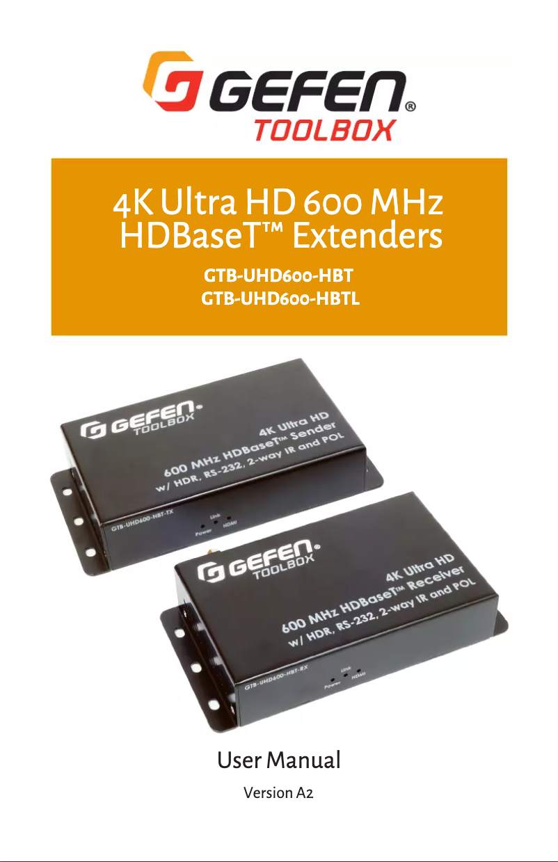 Página nº 1 - Manual de usuario Gefen GTB-UHD600-HBT