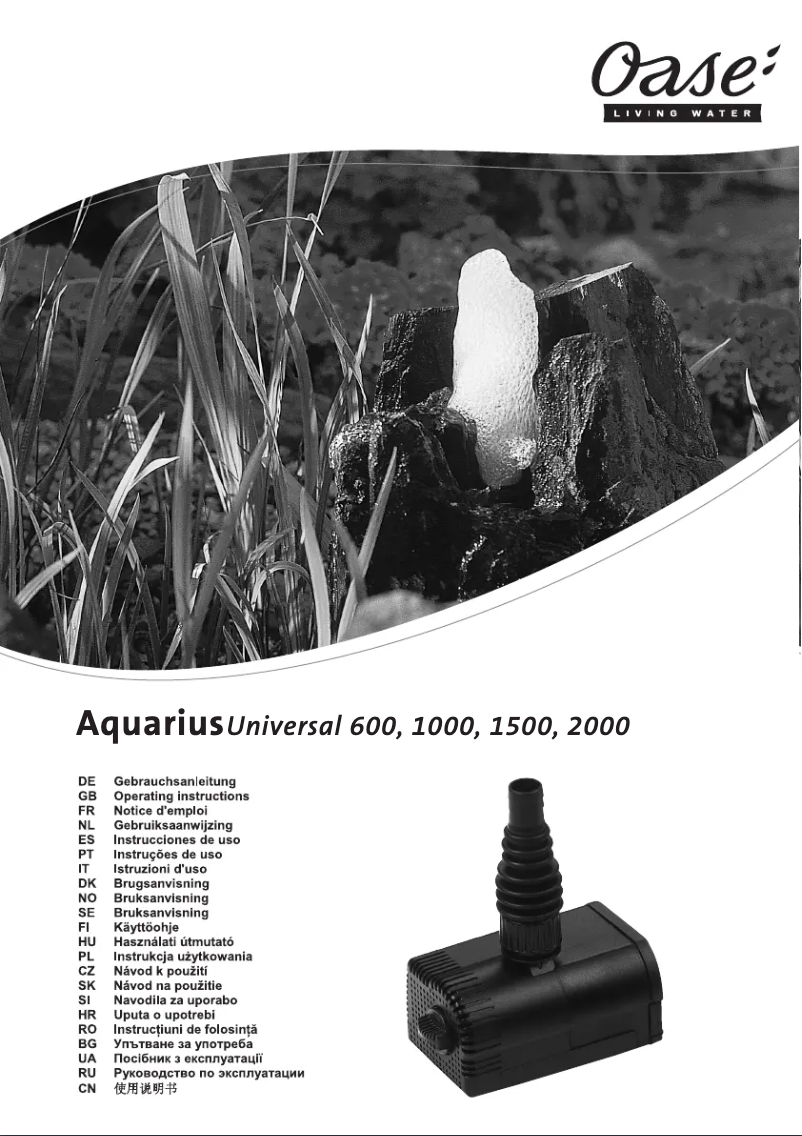 Imagen de la primera página del manual del dispositivo Ose Aquarius Universal 2000