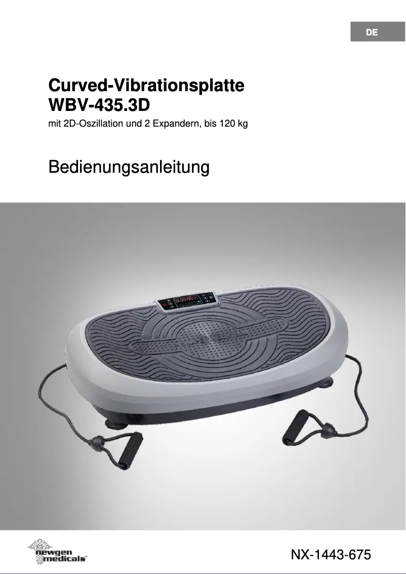 Imagen de la primera página del manual del dispositivo WBV-435.3D