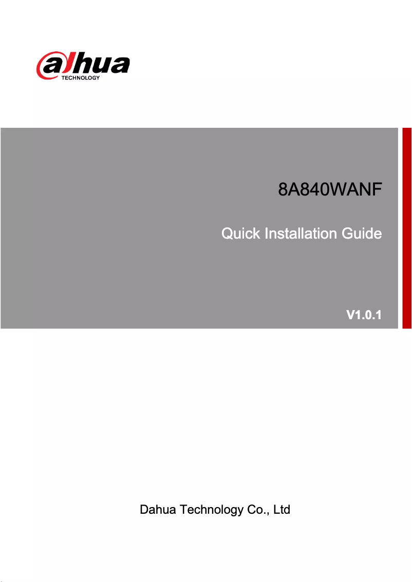 Imagen de la primera página del manual del dispositivo 8A840WANF