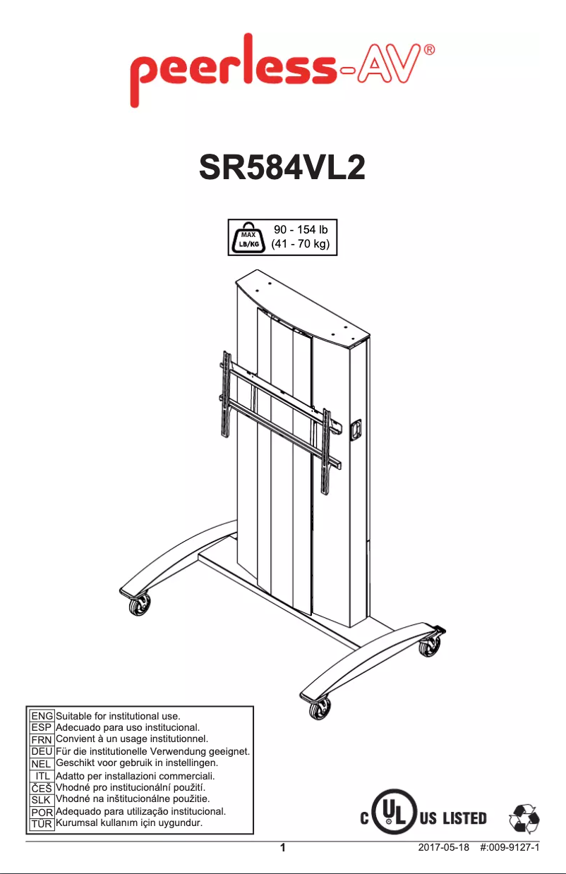 Página 1 del manual Manual de usuario Peerless-AV SR598