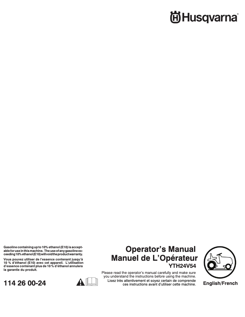 Imagen de la primera página del manual del dispositivo YTH24V54