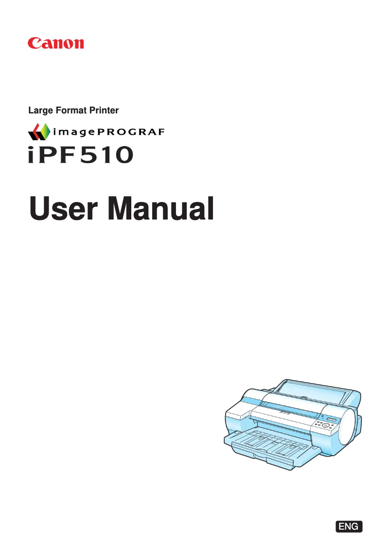 Imagen de la primera página del manual del dispositivo imagePROGRAF iPF510