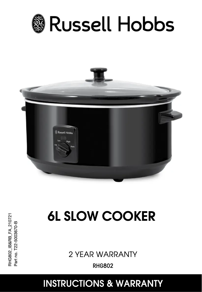 Imagen de la primera página del manual del dispositivo RHG802