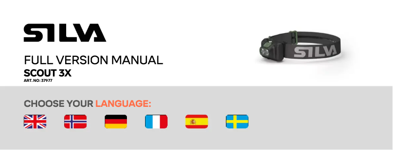 Imagen de la primera página del manual del dispositivo Scout 3X