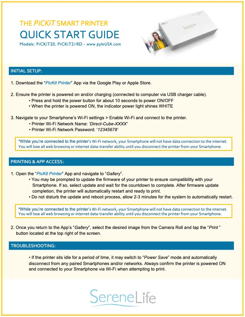 Página 1 del manual Manual de usuario SereneLife UPICKIT21RD