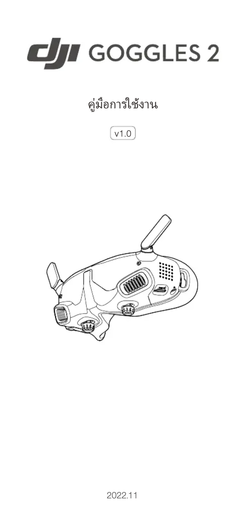 Imagen de la primera página del manual del dispositivo Goggles 2