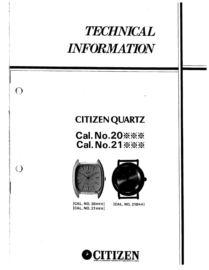 Página 1 del manual Manual de usuario Citizen Cal 2031
