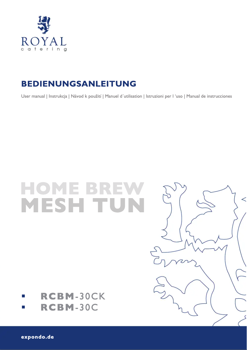 Imagen de la primera página del manual del dispositivo RCBM-30CK