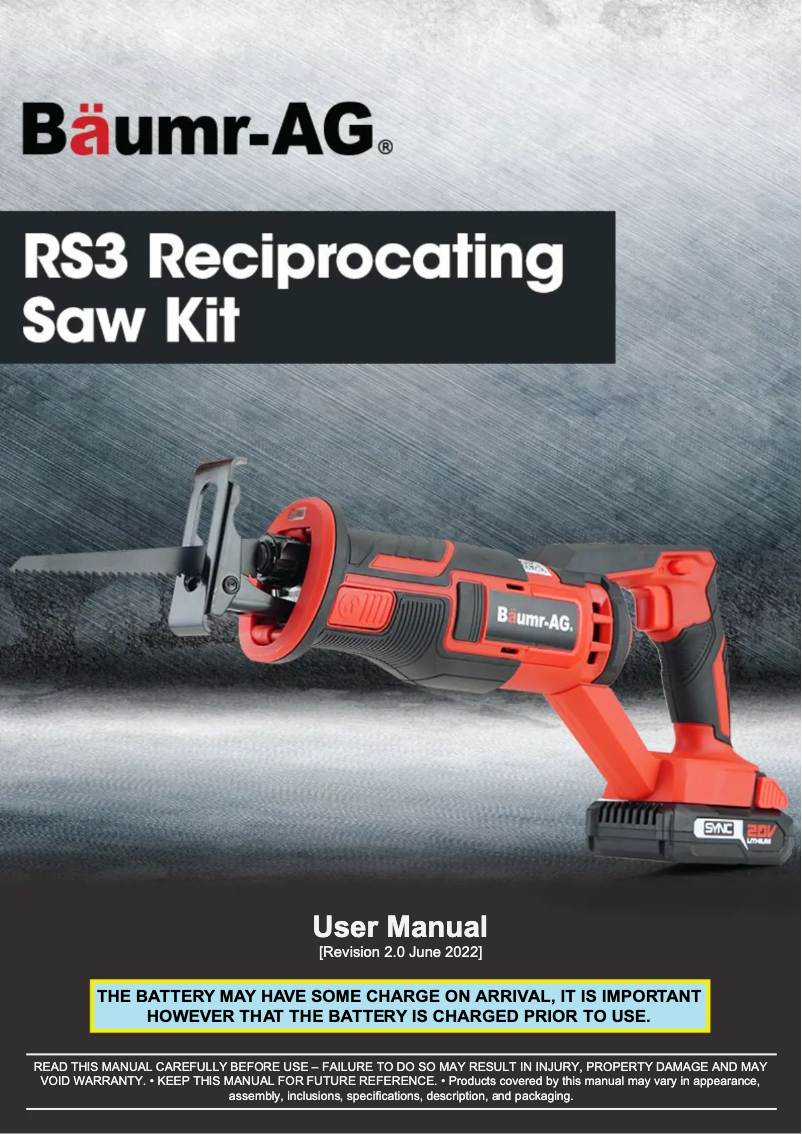 Imagen de la primera página del manual del dispositivo RS3