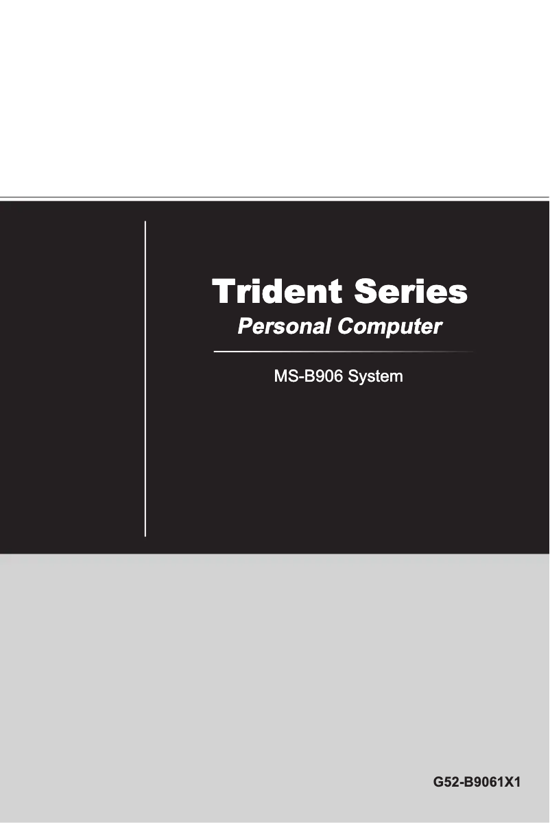 Imagen de la primera página del manual del dispositivo Trident 014EU