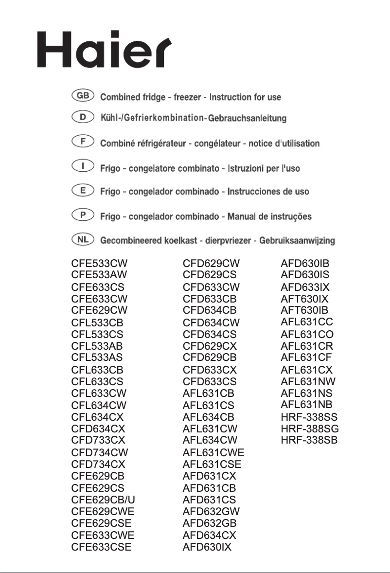 Página 1 del manual Manual de usuario Haier AFL631CB
