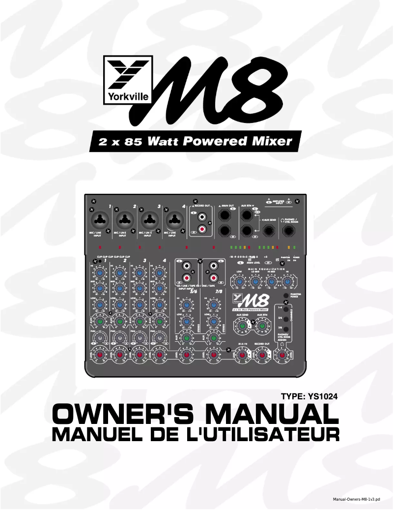 Página 1 del manual Manual de usuario Yorkville M8