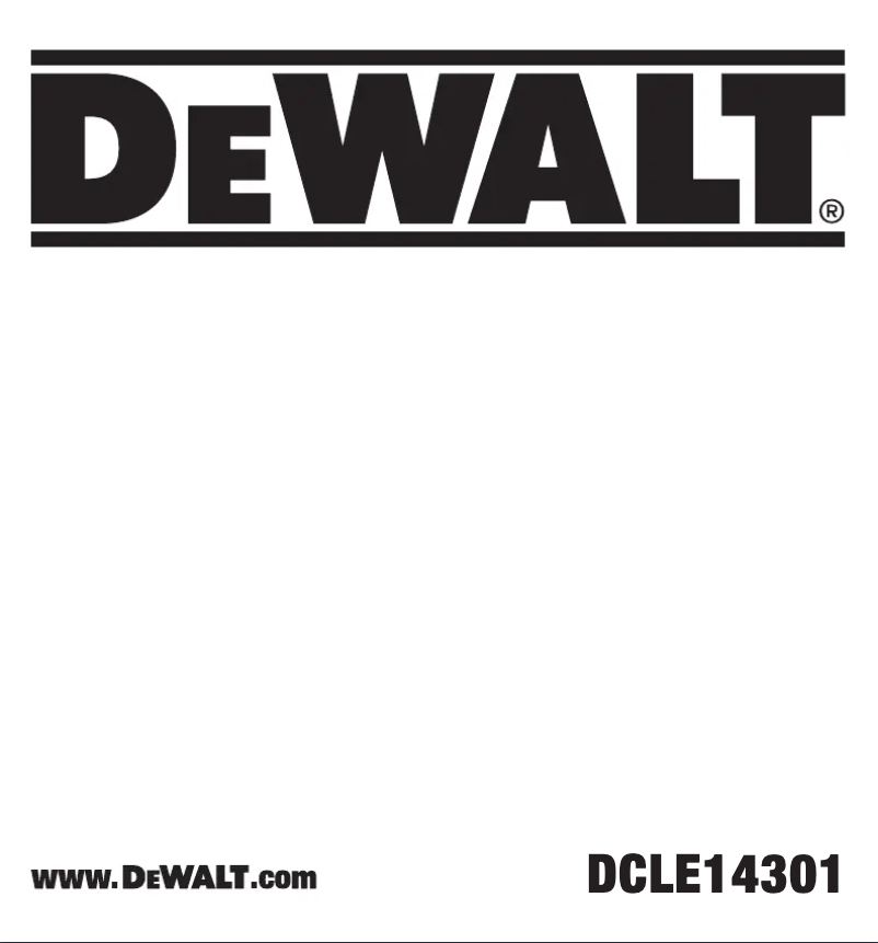 Página 1 del manual Manual de usuario DeWalt DCLE14301