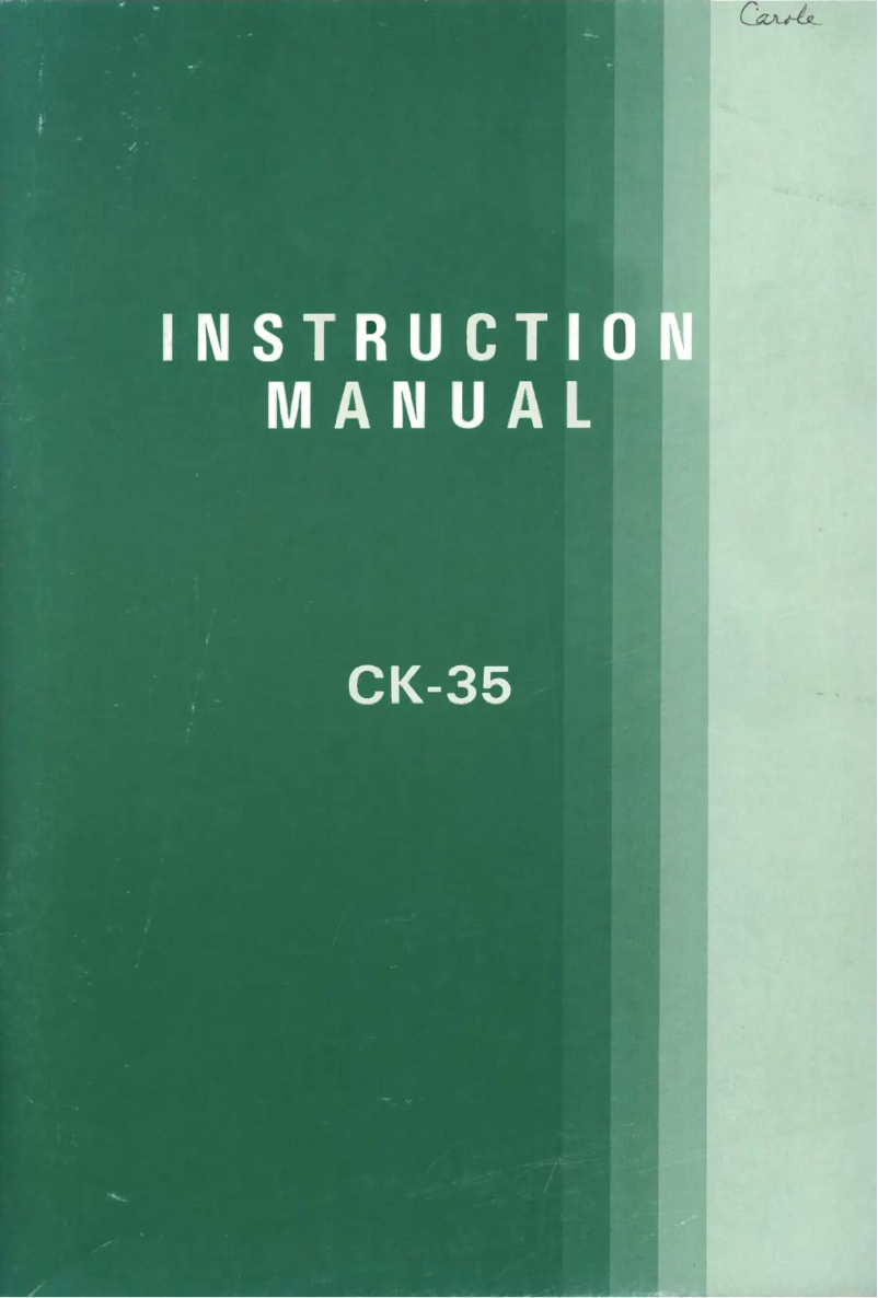 Imagen de la primera página del manual del dispositivo CK-35