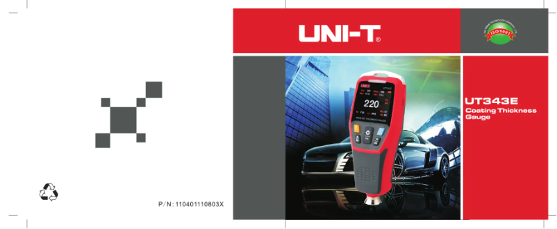 Imagen de la primera página del manual del dispositivo UT343E