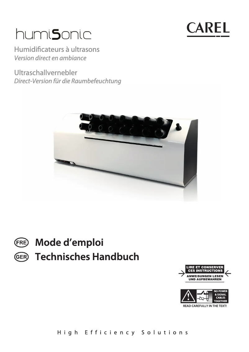 Página 1 del manual Manual de usuario Carel humiSonic direct