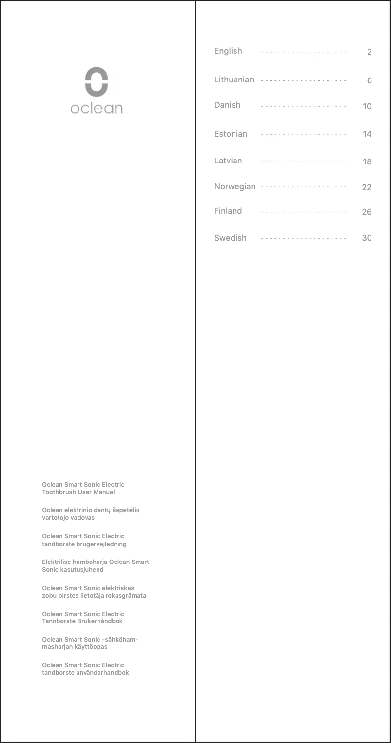 Página 1 del manual Manual de usuario Oclean X Pro Elite