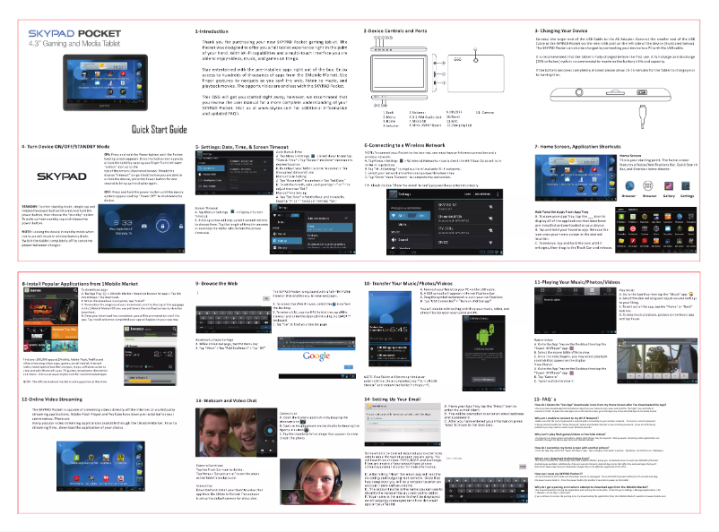 Página 1 del manual Manual de usuario Skytex Skypad Pocket