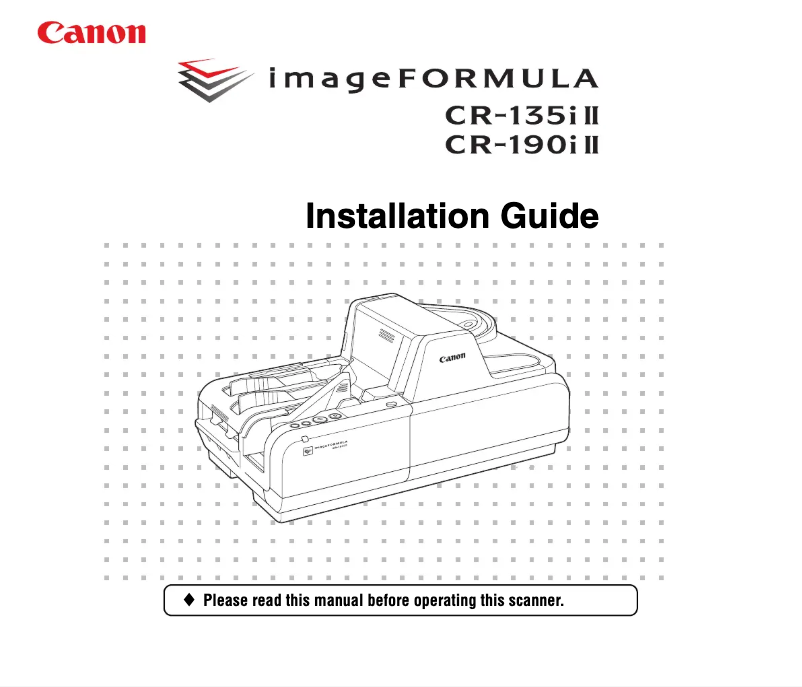 Imagen de la primera página del manual del dispositivo imageFORMULA CR-190i II