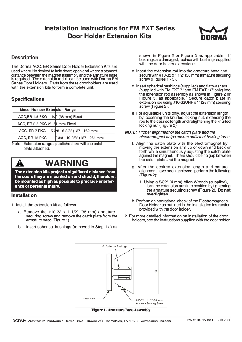 Página 1 del manual Manual de usuario Dormakaba EM 504