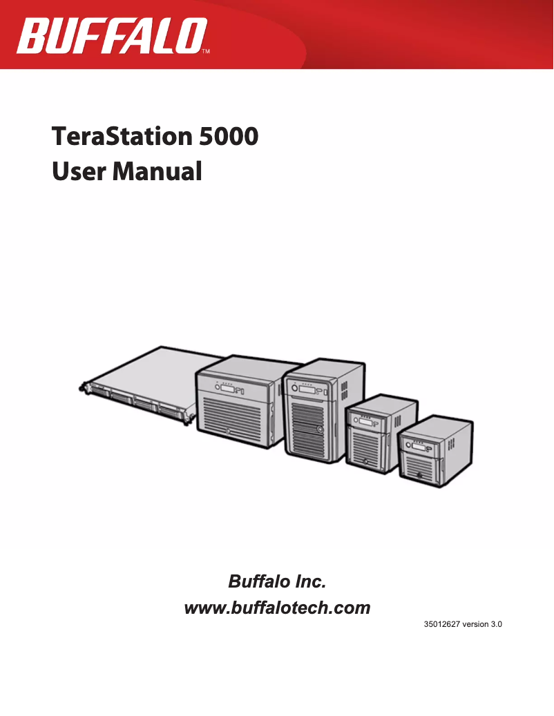 Imagen de la primera página del manual del dispositivo TeraStation TS5600D