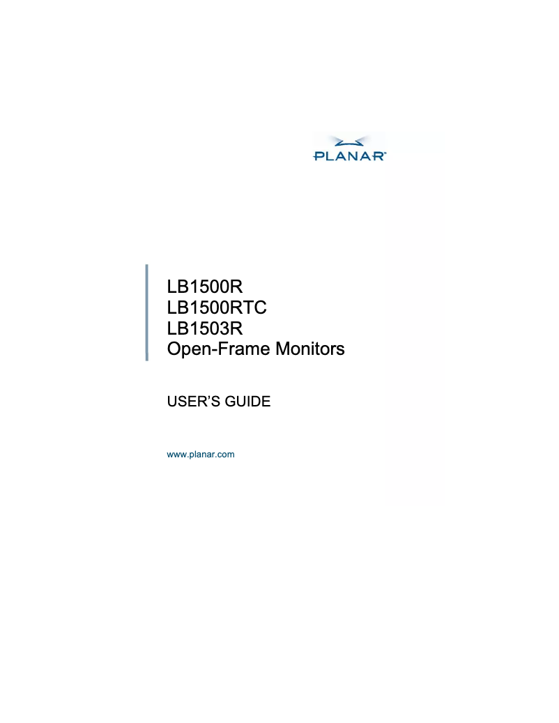 Página 1 del manual Manual de usuario Planar LB1503R