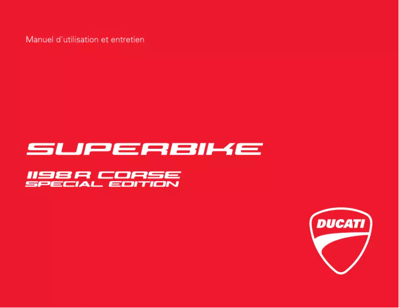 Página 1 del manual Manual de usuario Ducati 1198 R Corse (2010)