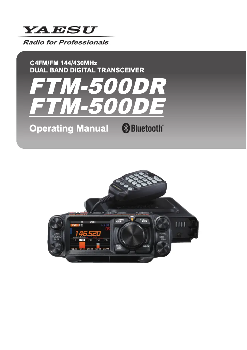 Página nº 1 - Manual de usuario Yaesu FTM-500DR