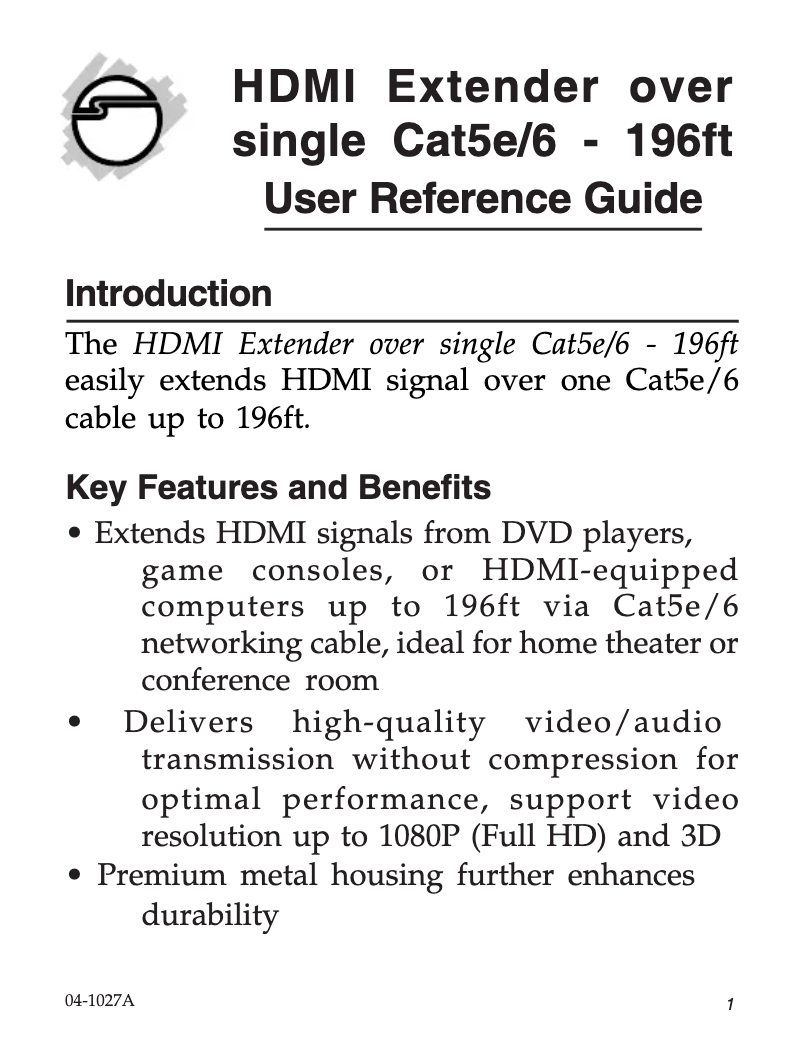 Imagen de la primera página del manual del dispositivo CE-H22D11-S1