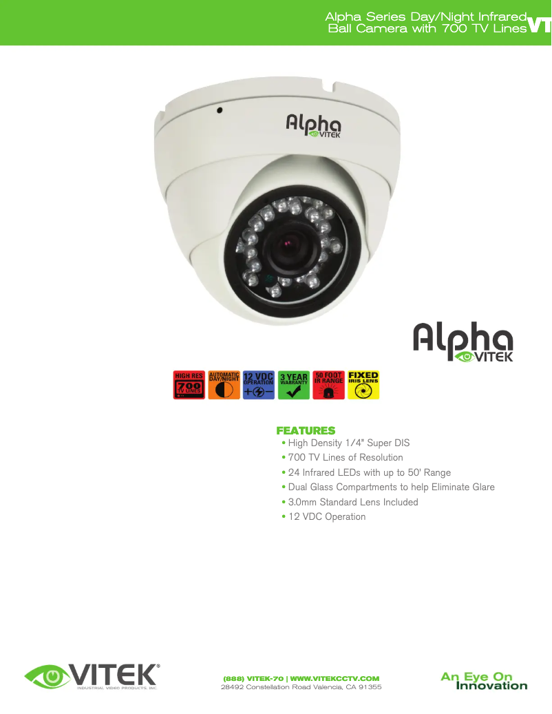 Imagen de la primera página del manual del dispositivo VTC-BCR424M