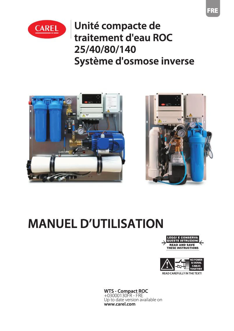 Imagen de la primera página del manual del dispositivo WTS Compact