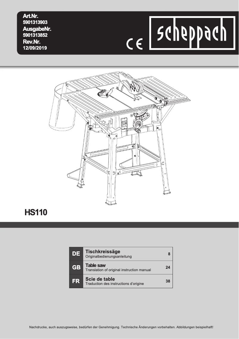 Imagen de la primera página del manual del dispositivo HS110